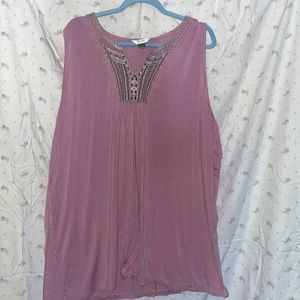 cj banks lilac tank top, size 2x
